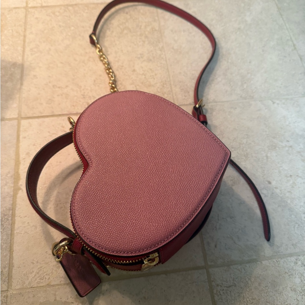 Coach Pink Heart-Shaped Crossbody Bag NWT - Picture 3 of 7